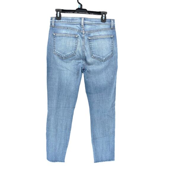 L'Agence Jeans Sz 28 El Matador Slim High Rise Ripped Distressed Raw Hem Cropped - Picture 3 of 8